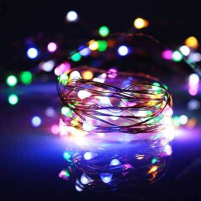 IP44 Waterproof LED String Lights 20ft 20 LED Festival Decorations Crafting Multicolor