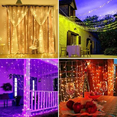 600 LM Multi Coloured Curtain Lights 3M 30V Twinkle Window Lights For Bathroom